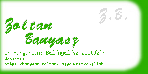zoltan banyasz business card